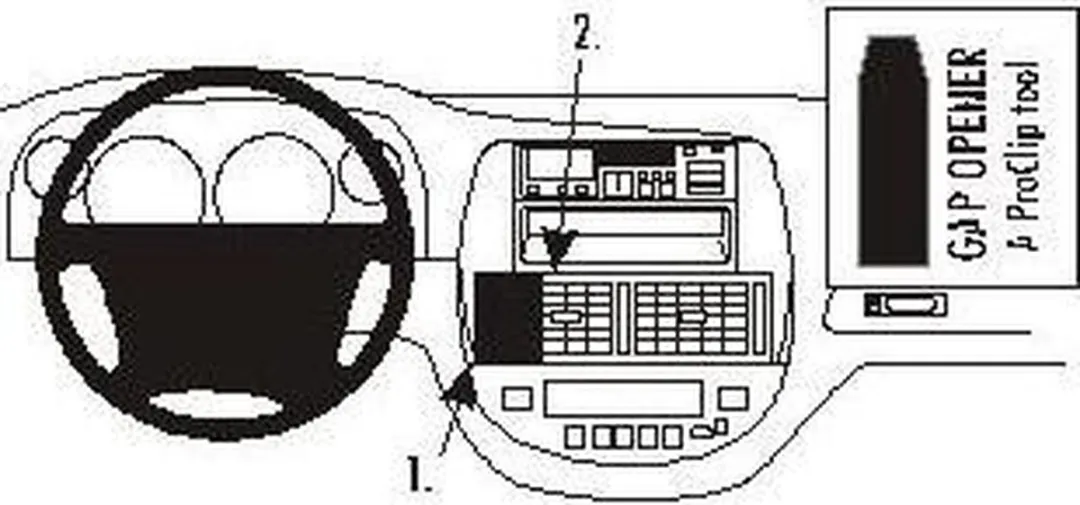 Brodit ProClip Center Mount 853032 - Daewoo Tacuma 01-03