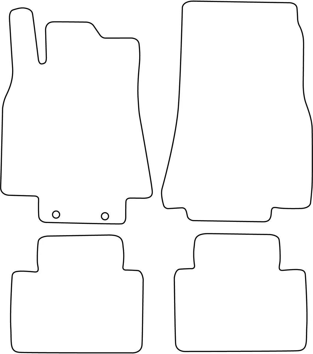 Mercedes B-Klasse W245 Velours Vloermatten - 4 Stuks - Zwart