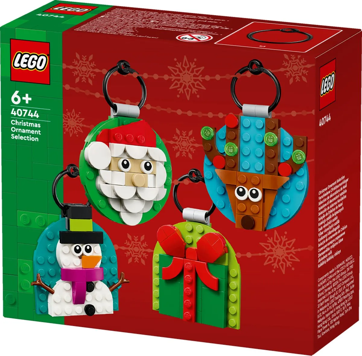 LEGO Iconic Kerstversieringen Set 40744 - 2 Stuks - Meerkleurig