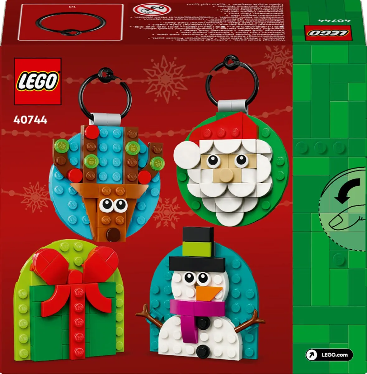 LEGO Iconic Kerstversieringen Set 40744 - 2 Stuks - Meerkleurig