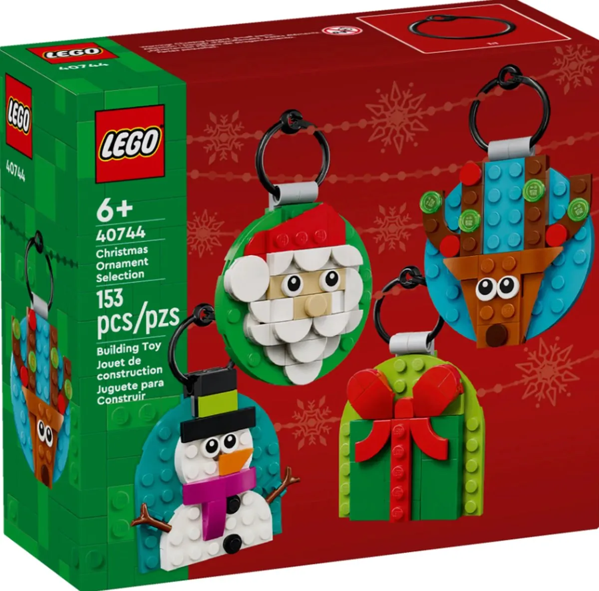 LEGO Iconic Kerstversieringen Set 40744 - 2 Stuks - Meerkleurig