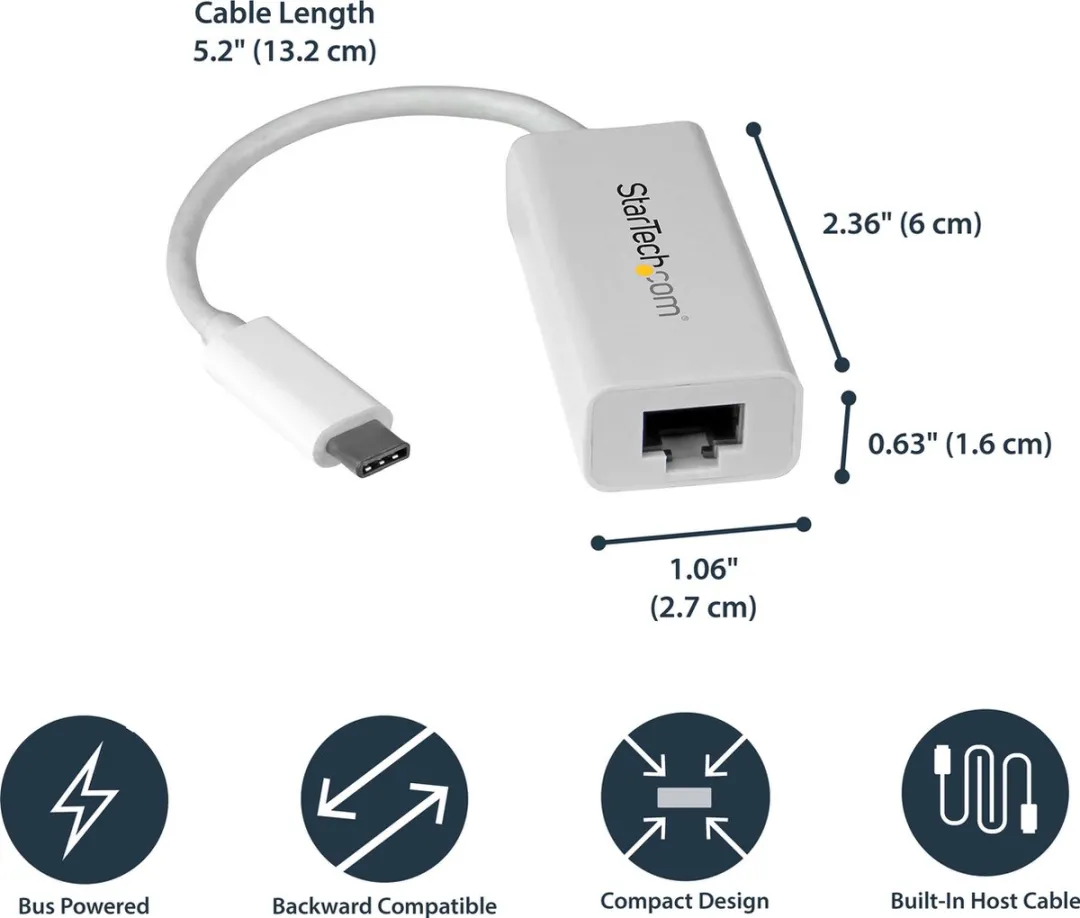 Startech US1GC30W Netwerkadapter - Wit - afbeelding 6 van 6