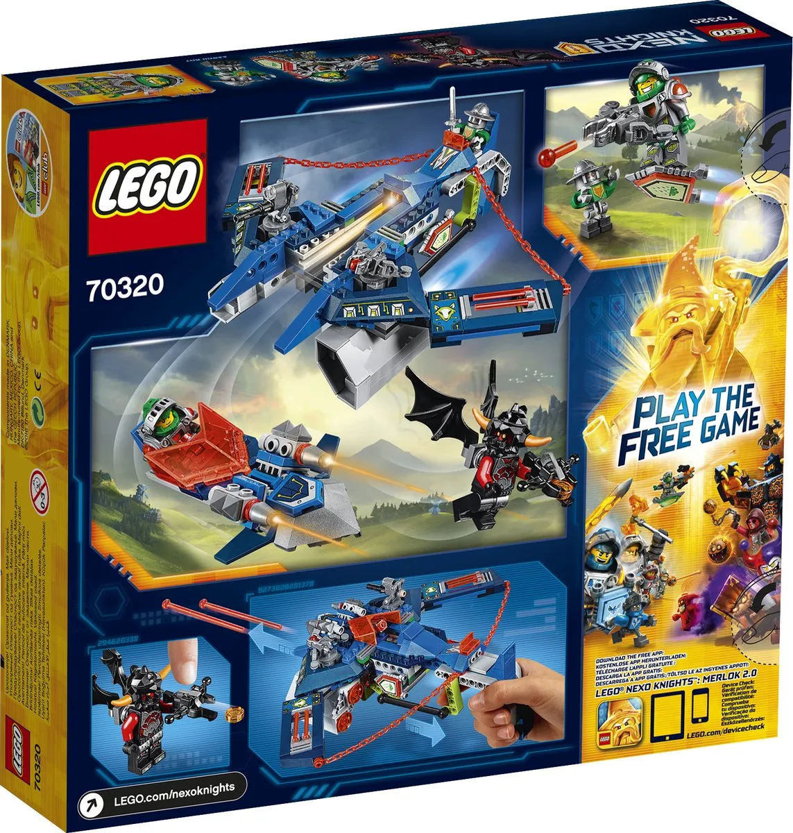 LEGO NEXO KNIGHTS Aaron Fox Aerojager V2 70320 - 301 Stukken - Blauw