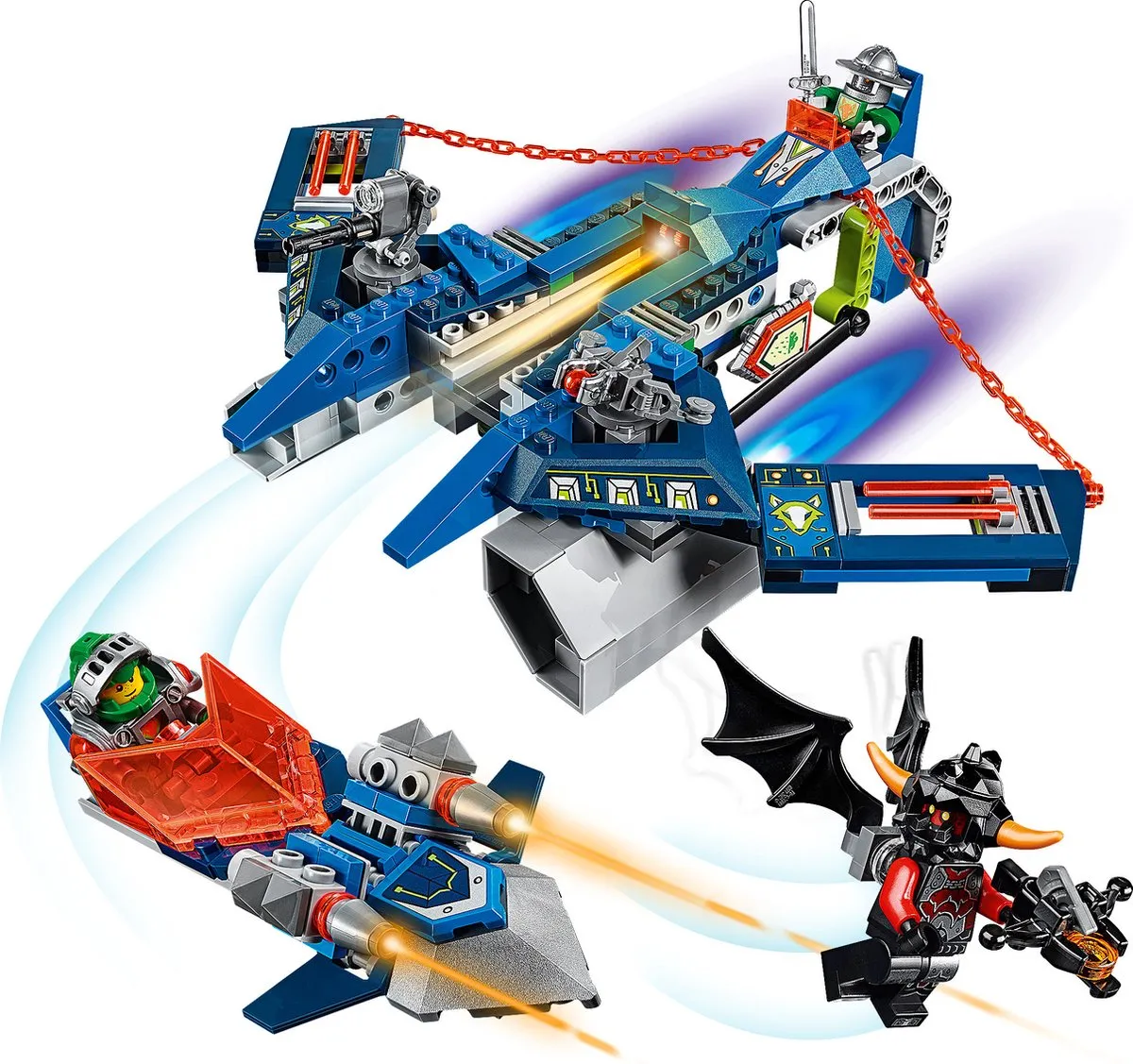 LEGO NEXO KNIGHTS Aaron Fox Aerojager V2 70320 - 301 Stukken - Blauw