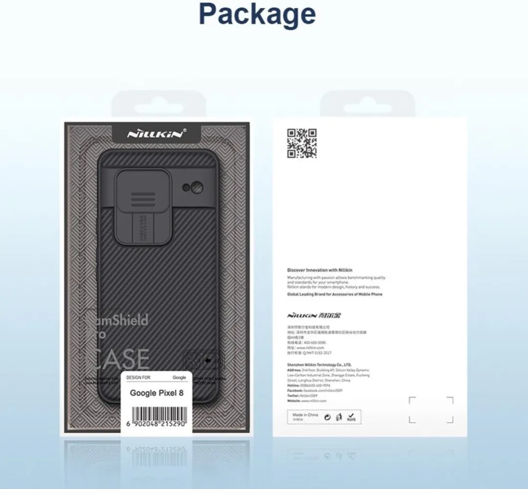 Nillkin CamShield Hoesje Google Pixel 8 - Camera Slider - Zwart