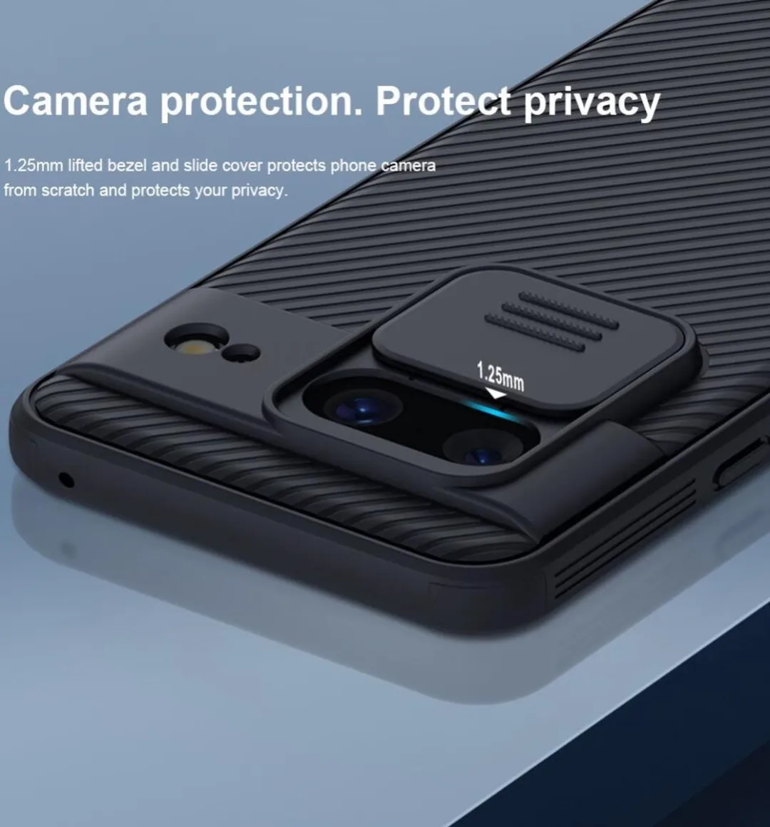 Nillkin CamShield Hoesje Google Pixel 8 - Camera Slider - Zwart