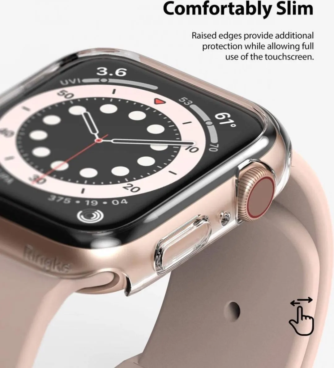 Ringke Slim Hoesje Apple Watch 40mm - Transparant - 2 Stuks