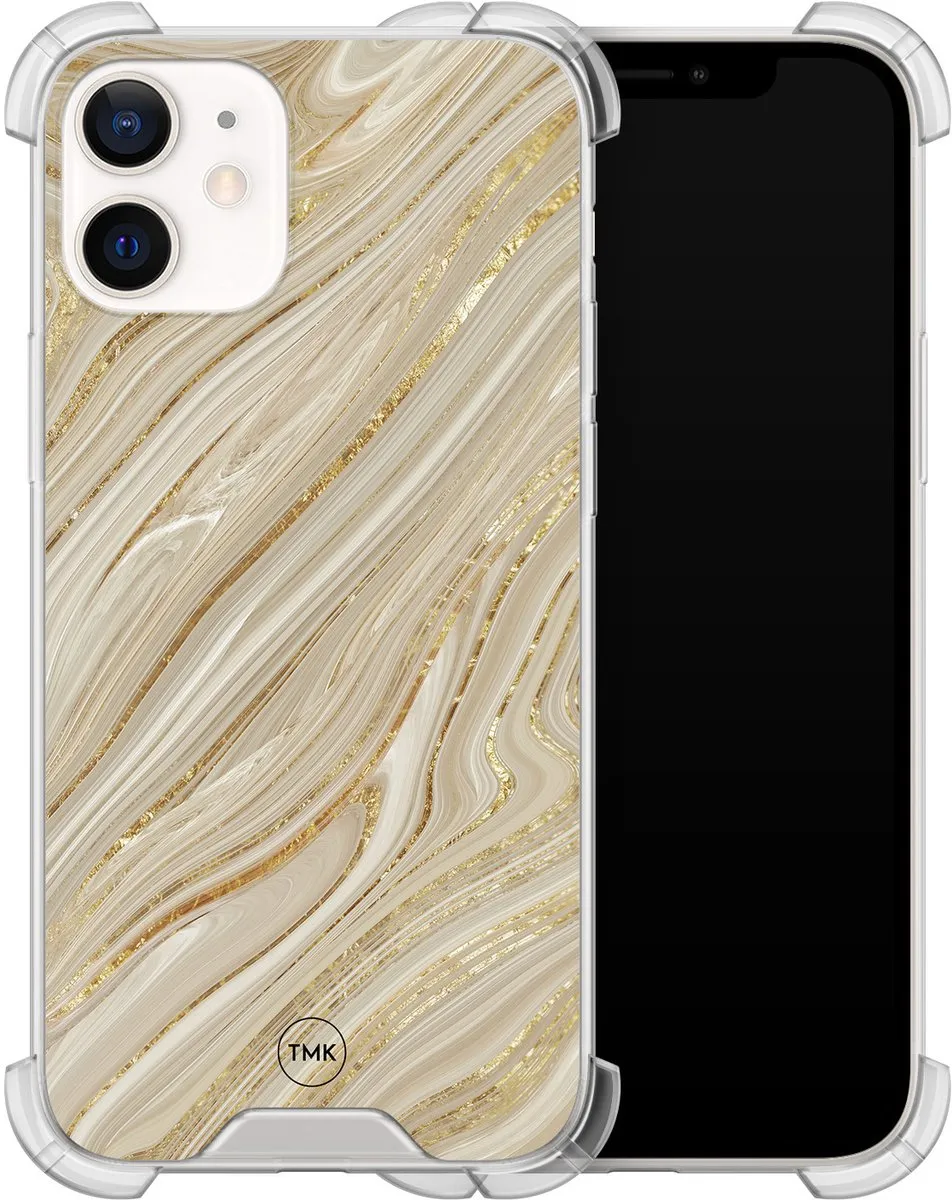 Casevibes iPhone 12 Mini Shockproof Hoesje - Goud - A/i12m/S/019