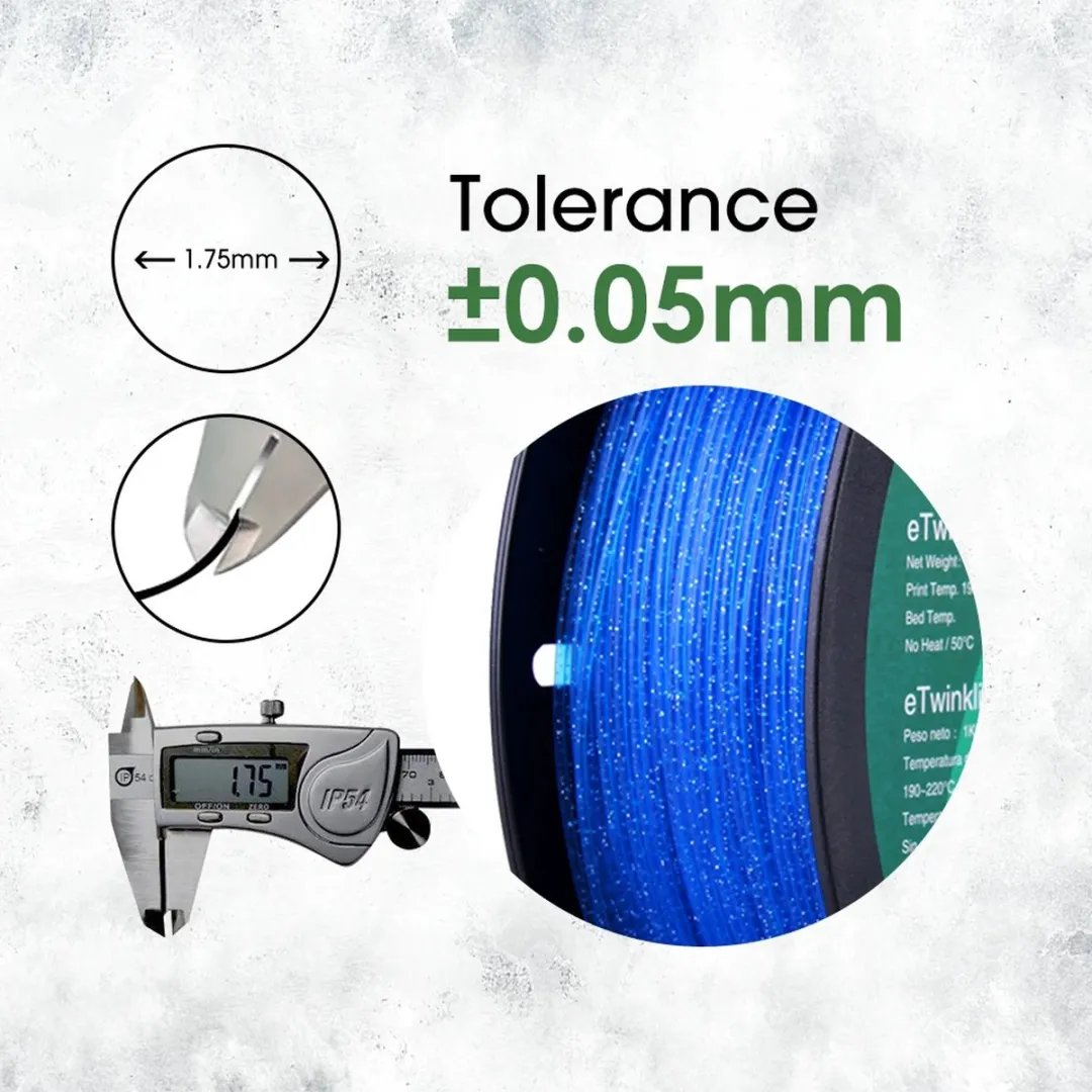 ESUN eTwinkling Filament 1.75mm Blauw 1kg
