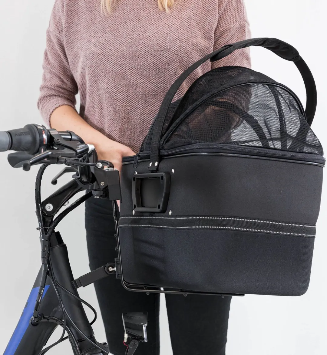 Trixie Stuur Fietsmand voor Honden - Zwart 41x29x47cm