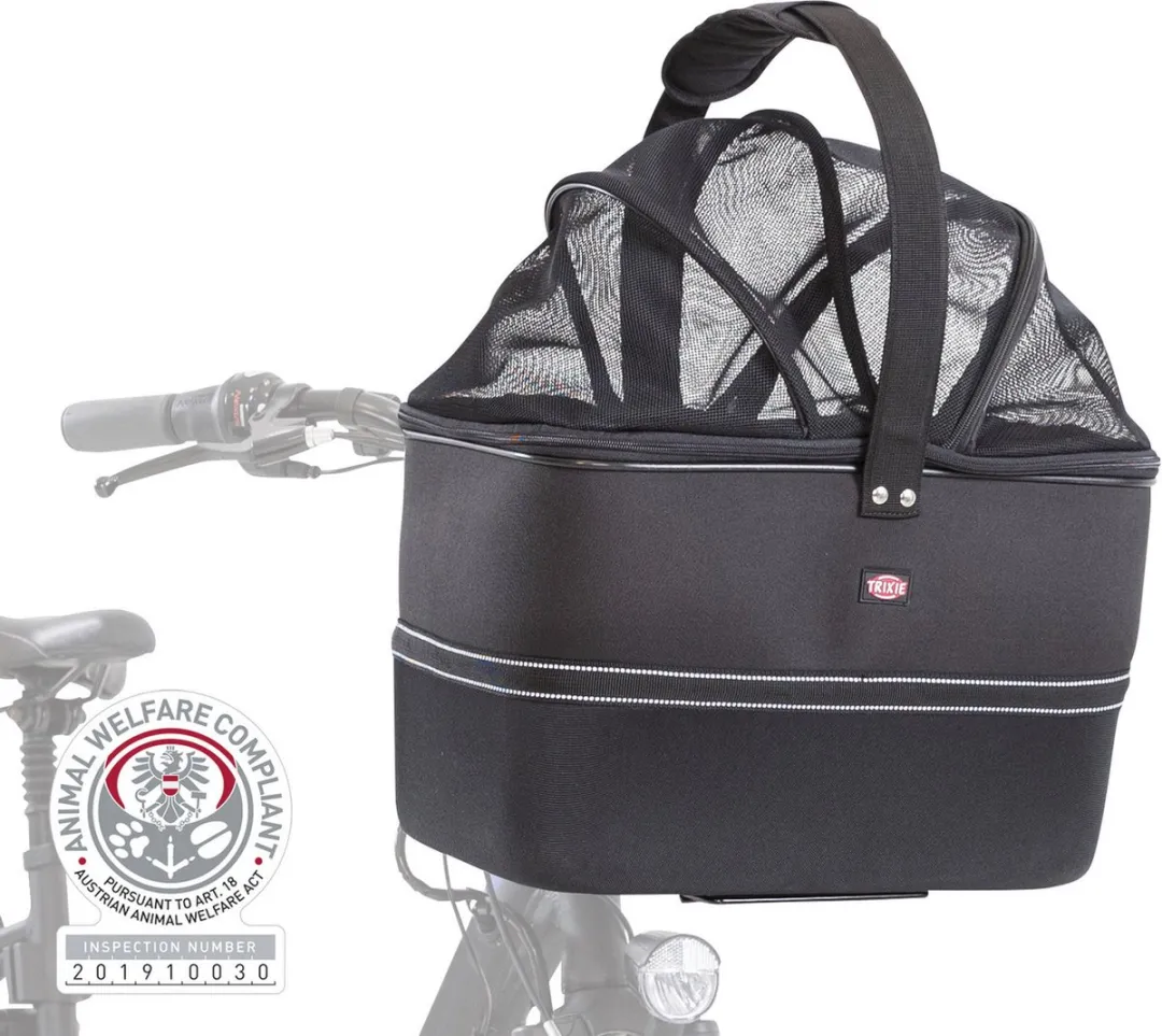 Trixie Stuur Fietsmand voor Honden - Zwart 41x29x47cm