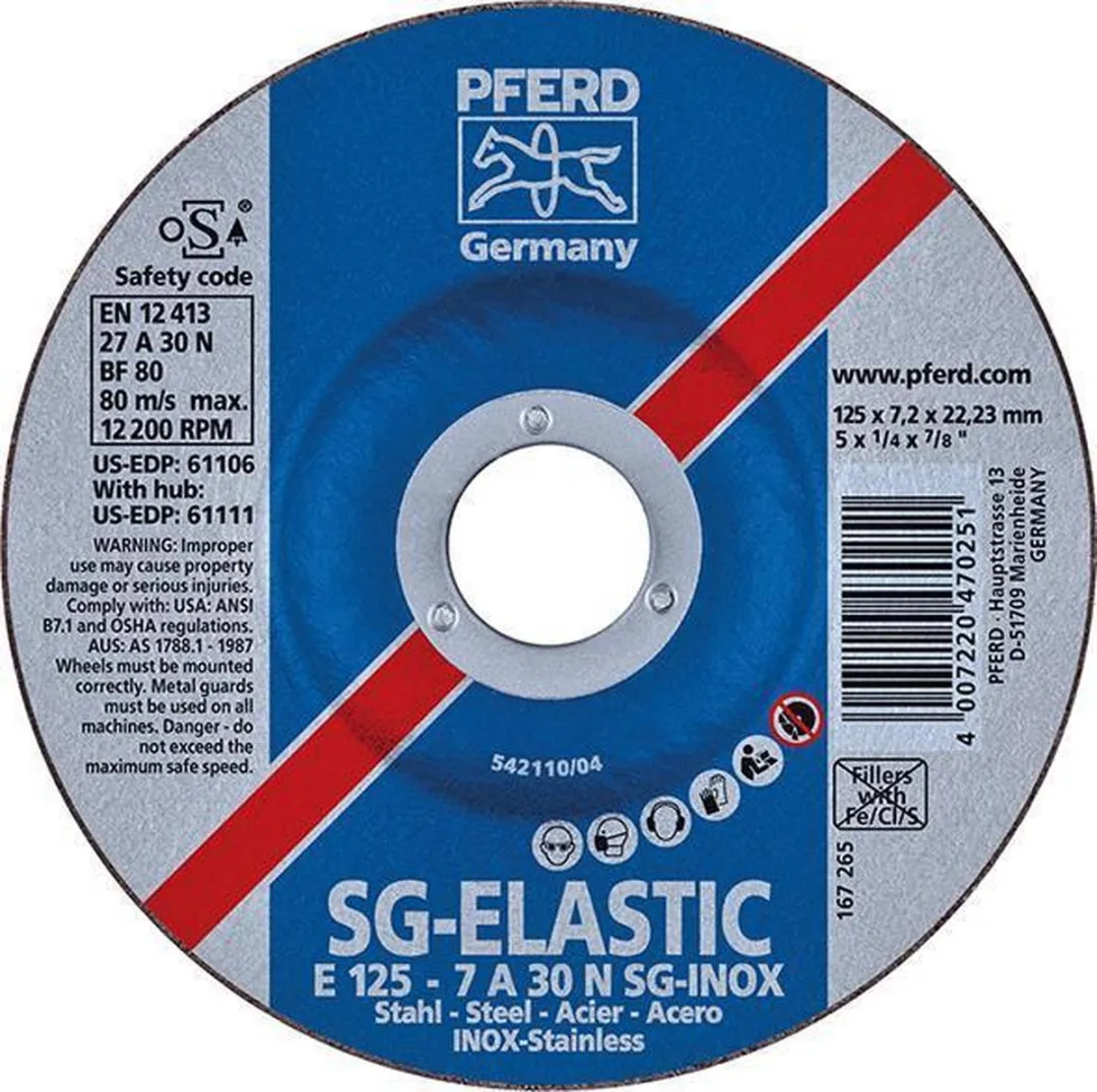 Pferd Afbraamschijf Gebogen 180mm SG Inox 62217632