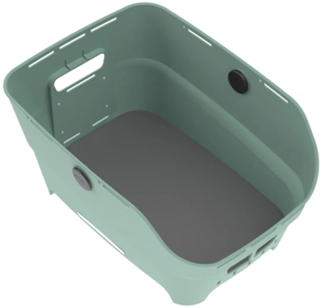Basil Cento Neo WSL Fietsmand Achter 21L - Zilvergroen