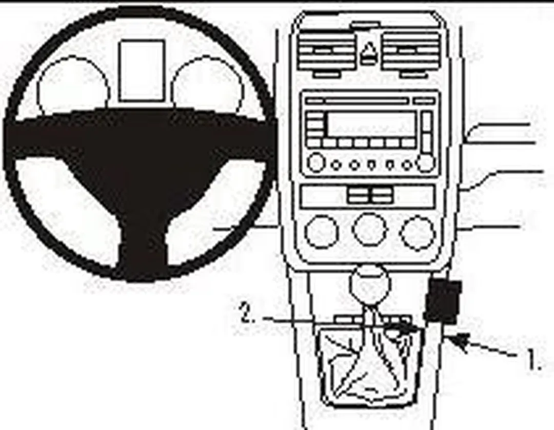 Brodit ProClip VW Jetta 2006-2010 Houder - 833690 - Grijs
