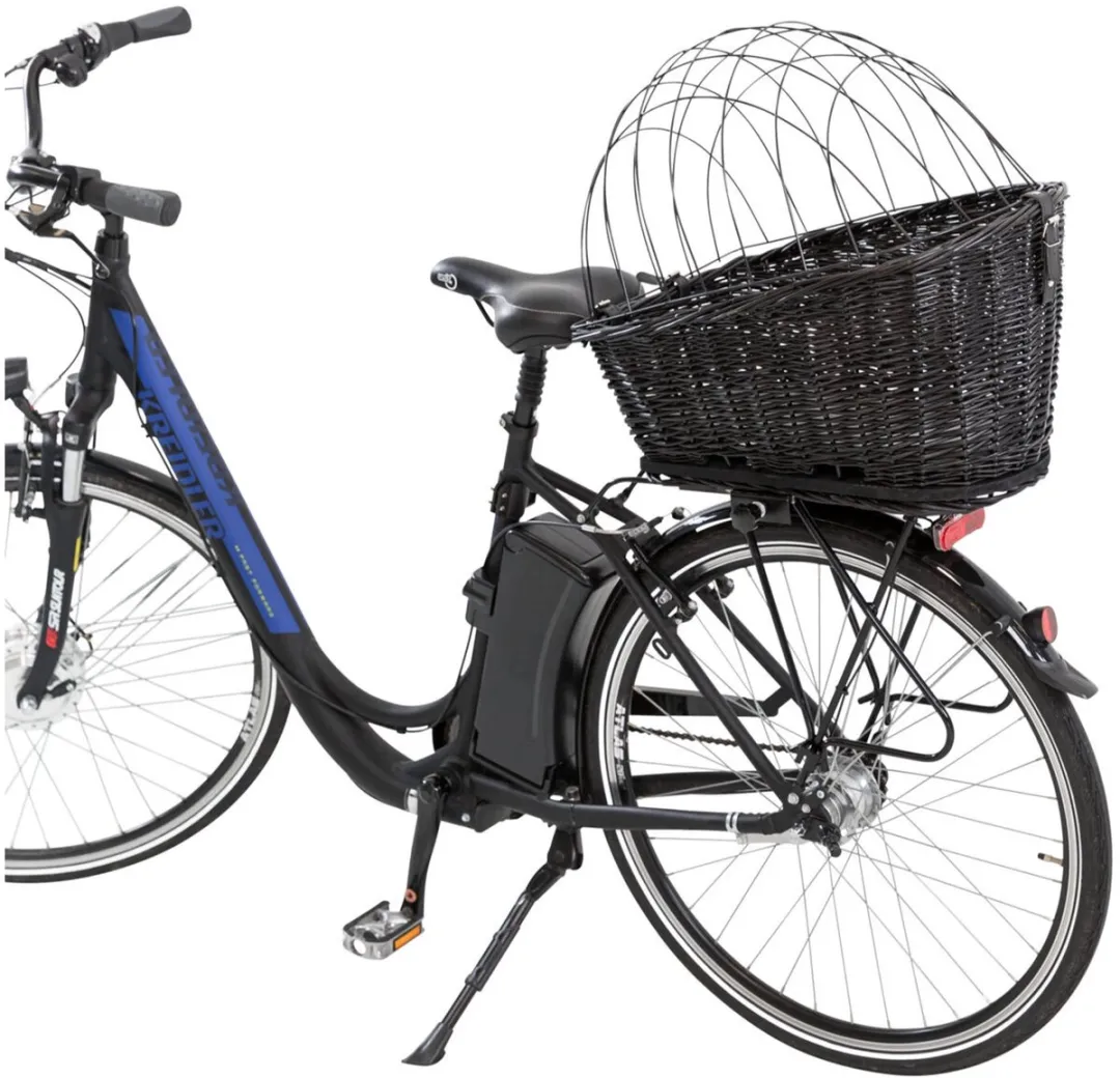 Trixie Fietsmand Draadkoepel Achterop - 35x49x55cm - Blauw - afbeelding 6 van 6