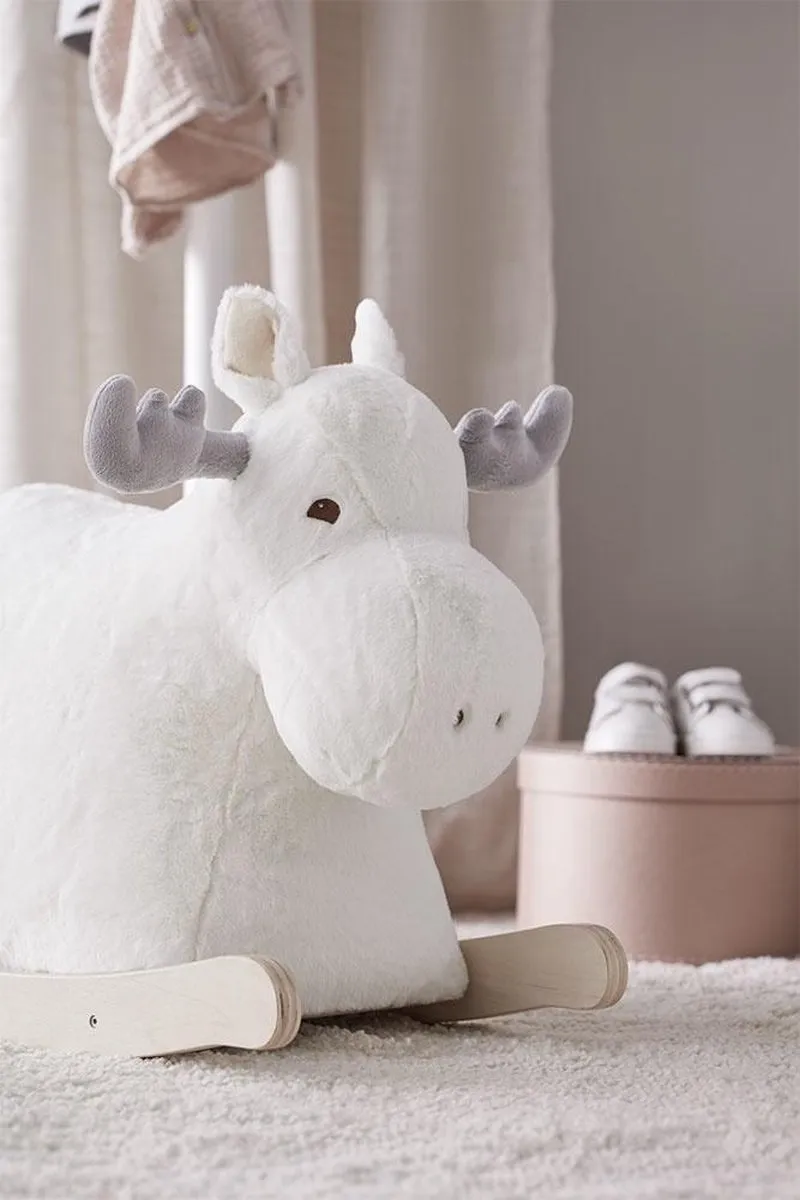 Rocking Schommel Rendier Wit Edvine