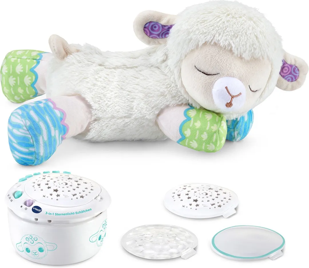VTech Baby Nachtlamp Schaap 3-in-1 - Lichtprojectie & Muziek - Multicolor - afbeelding 2 van 6