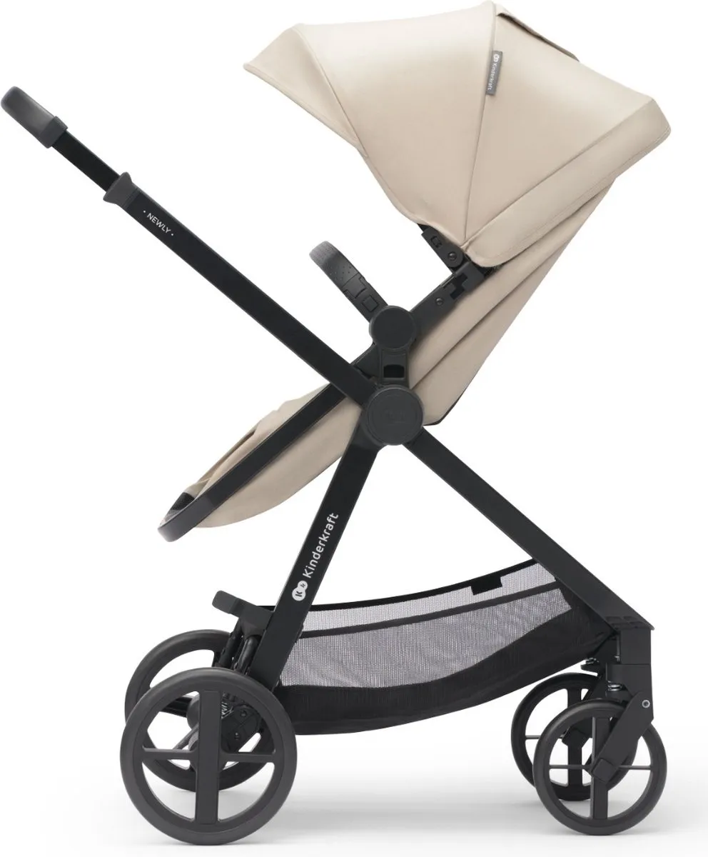 KinderKraft NEWLY 3-in-1 Kinderwagen Beige - Incl. MINK PRO i-Size Autostoel