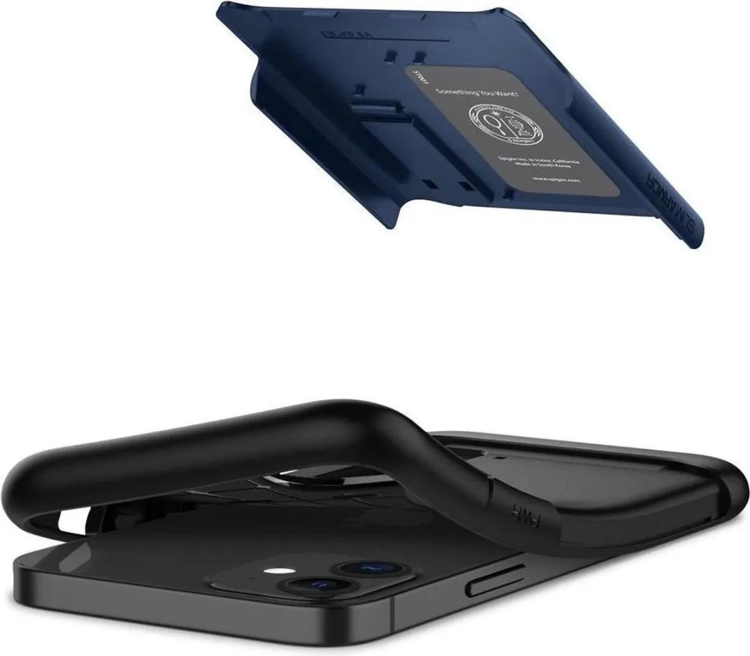 Spigen Slim Armor ACS01547 iPhone 12 Mini Hoesje - Blauw