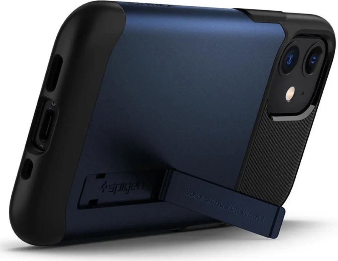 Spigen Slim Armor ACS01547 iPhone 12 Mini Hoesje - Blauw