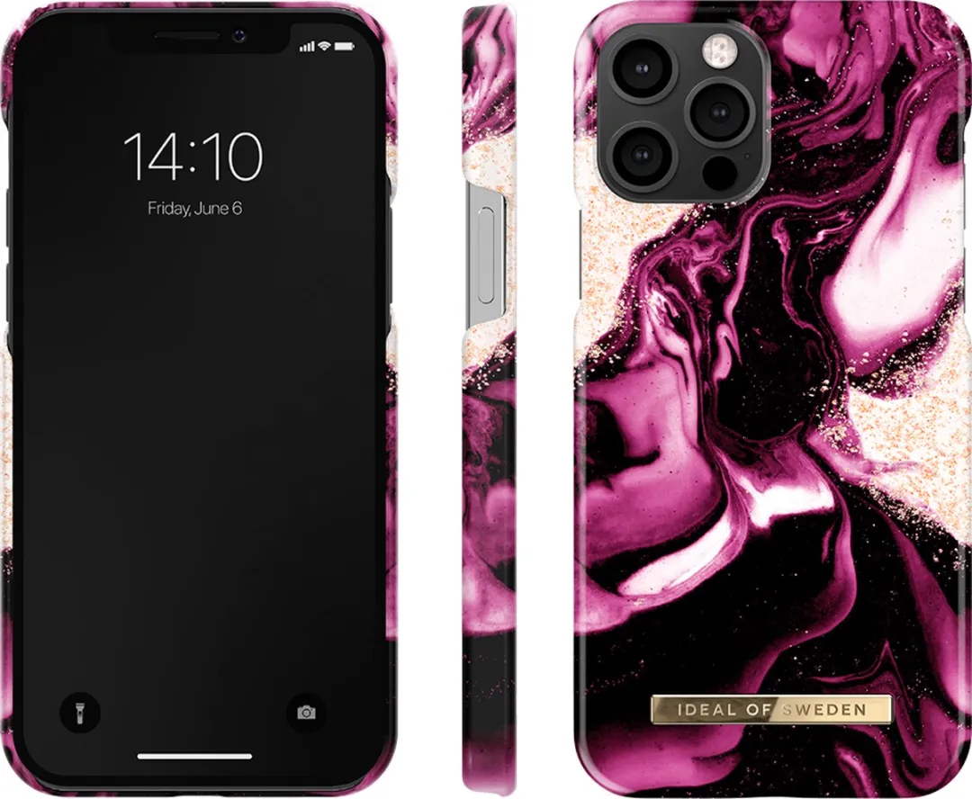 iDeal of Sweden iPhone 14/13 Backcover - Golden Ruby Marble