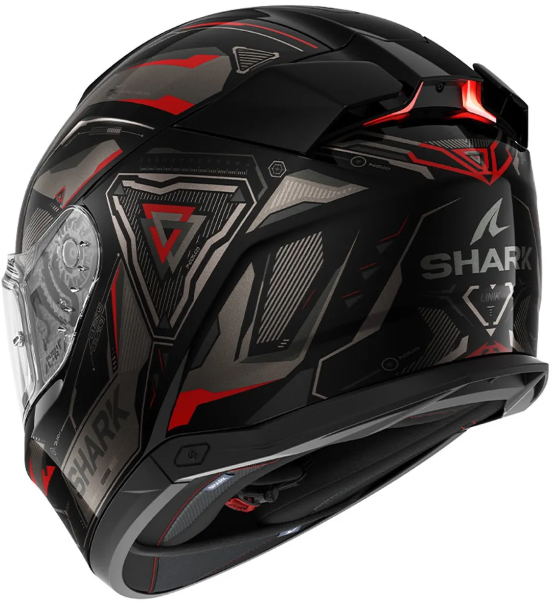 Shark Skwal i3 Linik Helmet - Maat S - GrijsMat ZwartRood