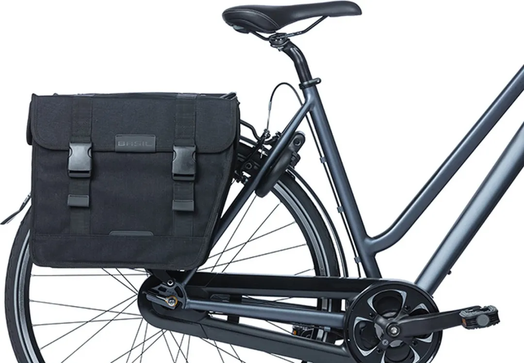 Basil Kavan Eco Classic Dubbele Fietstas 46L - Zwart - afbeelding 6 van 6