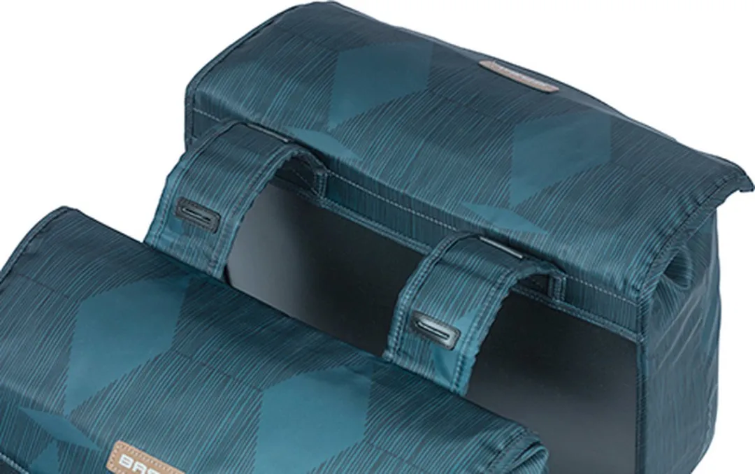 Basil Elegance Dubbele Fietstas 40L - Estate Blauw - afbeelding 6 van 6