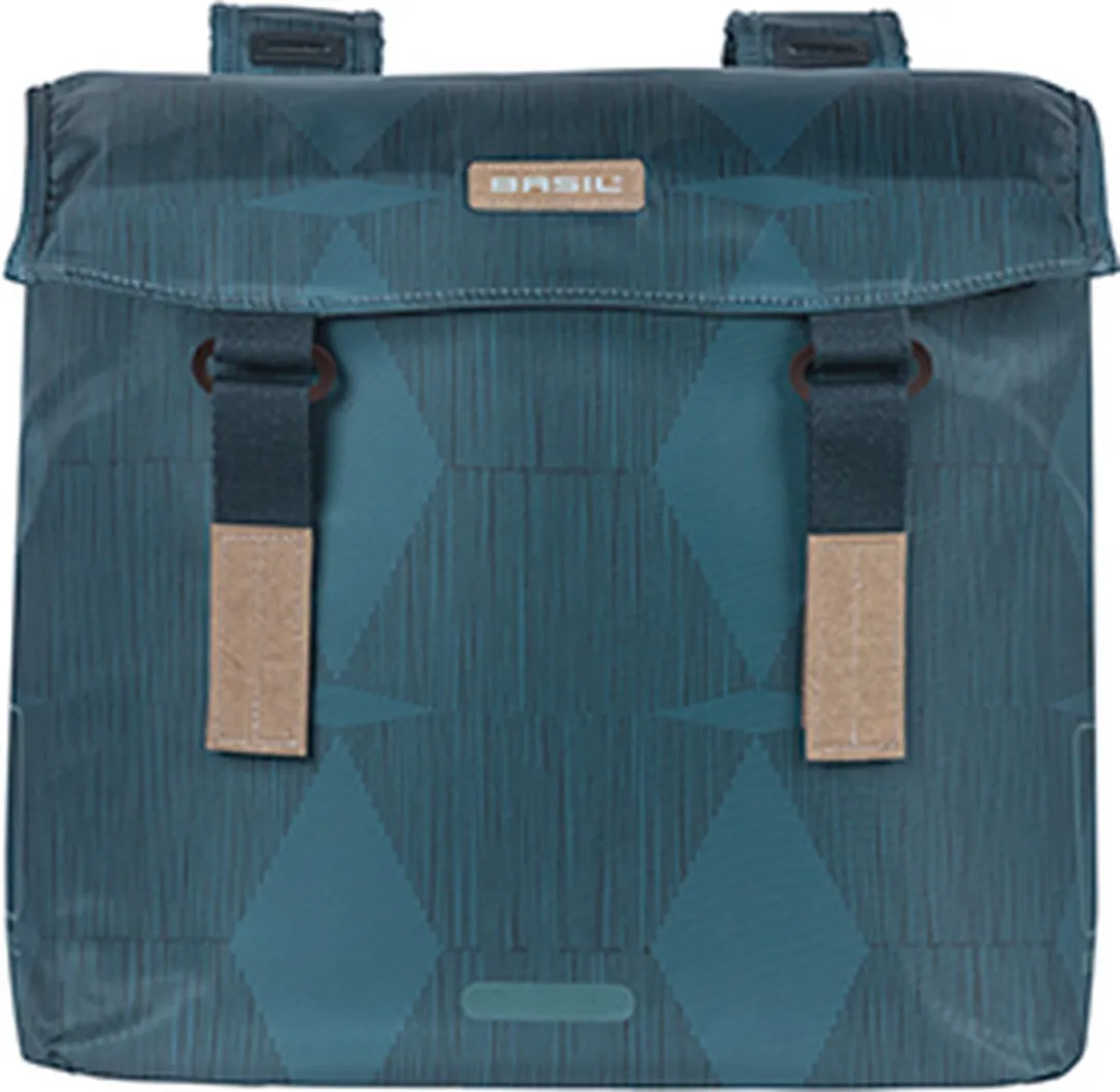 Basil Elegance Dubbele Fietstas 40L - Estate Blauw