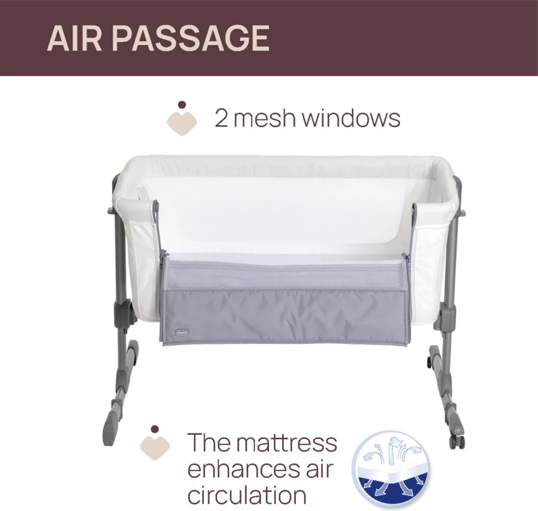 Chicco Next2Me Essential Co-Sleeper - Cloud Wit - afbeelding 6 van 6