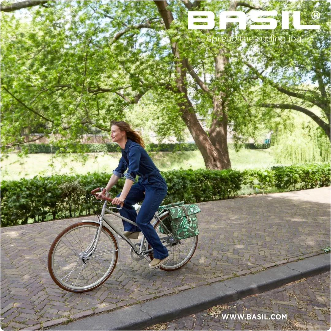 Basil Ever-Green Dubbele Fietstas 32L - Groen - afbeelding 6 van 6