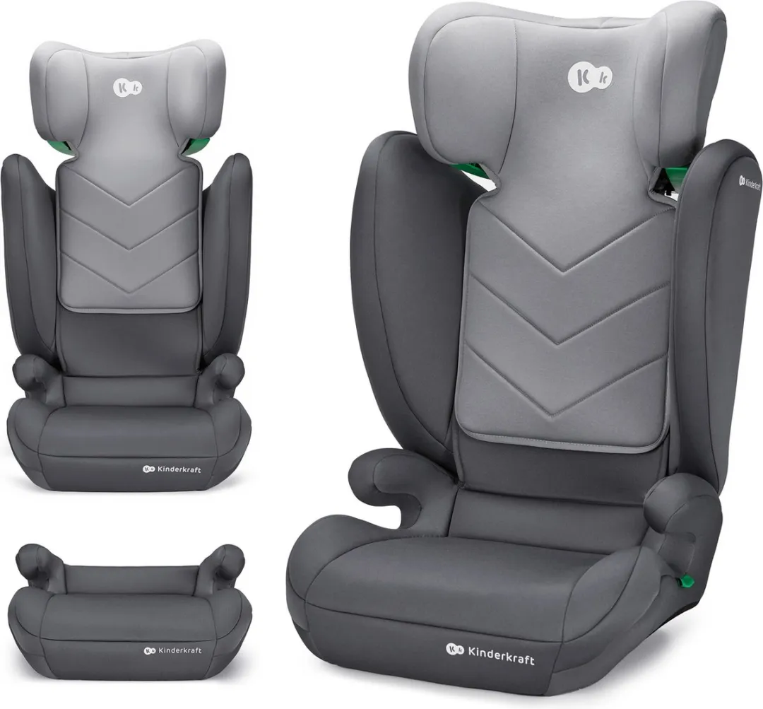 KinderKraft I-SPARK 2-in-1 Autostoel 100-150cm R129 i-Size Grijs