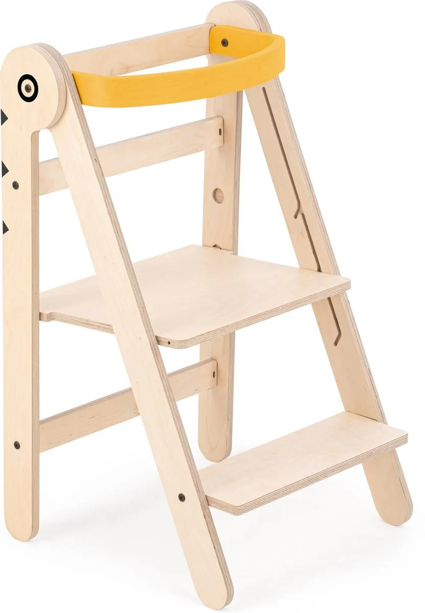 Mamatoyz Houten Leertoren Bird Geel