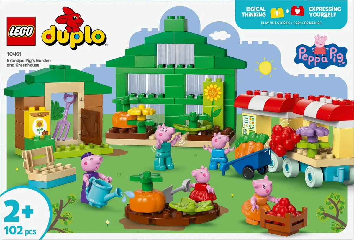 LEGO DUPLO Peppa Big Tuin en Kas van Opa Big Set 10461 - 102 Stukken - afbeelding 6 van 6