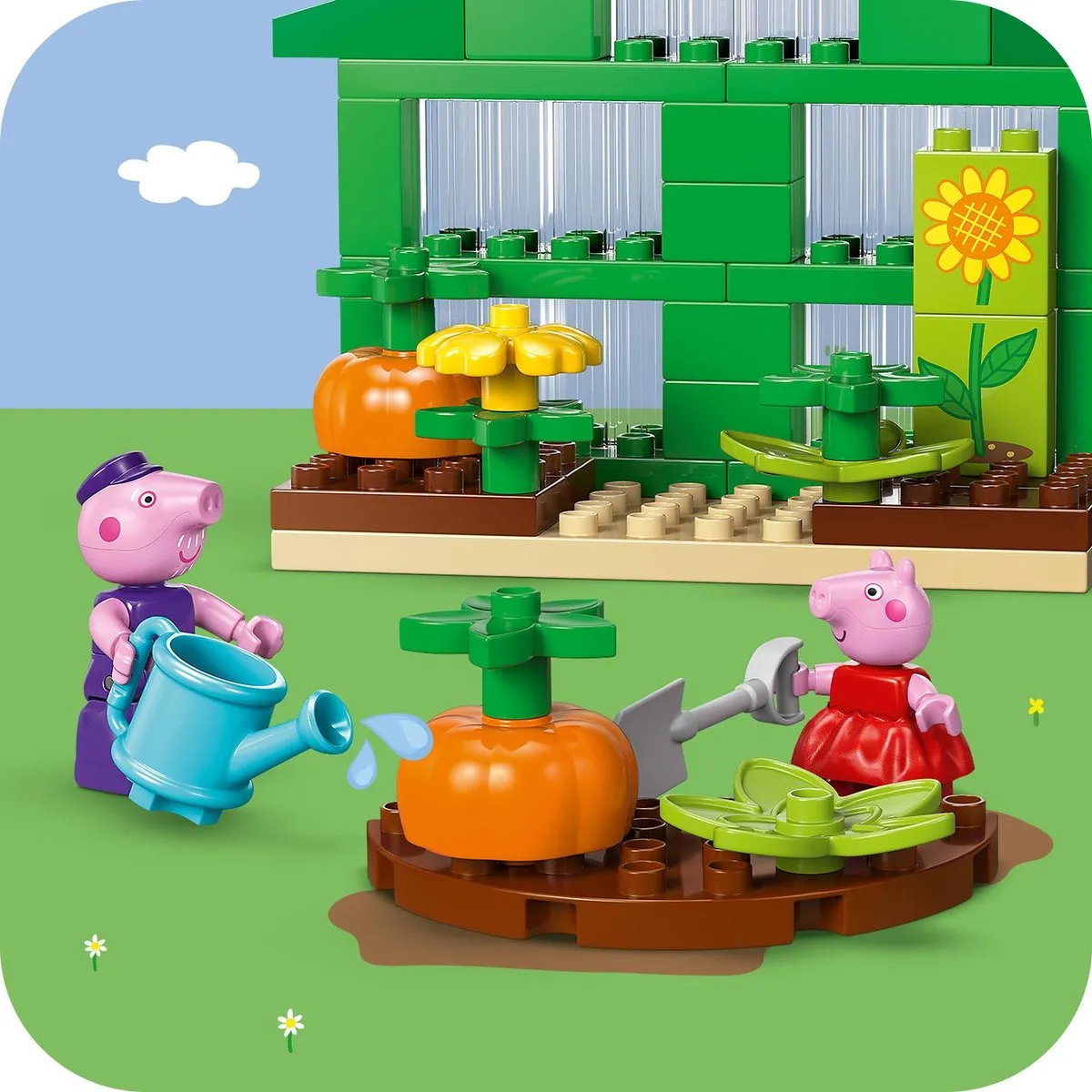 LEGO DUPLO Peppa Big Tuin en Kas van Opa Big Set 10461 - 102 Stukken