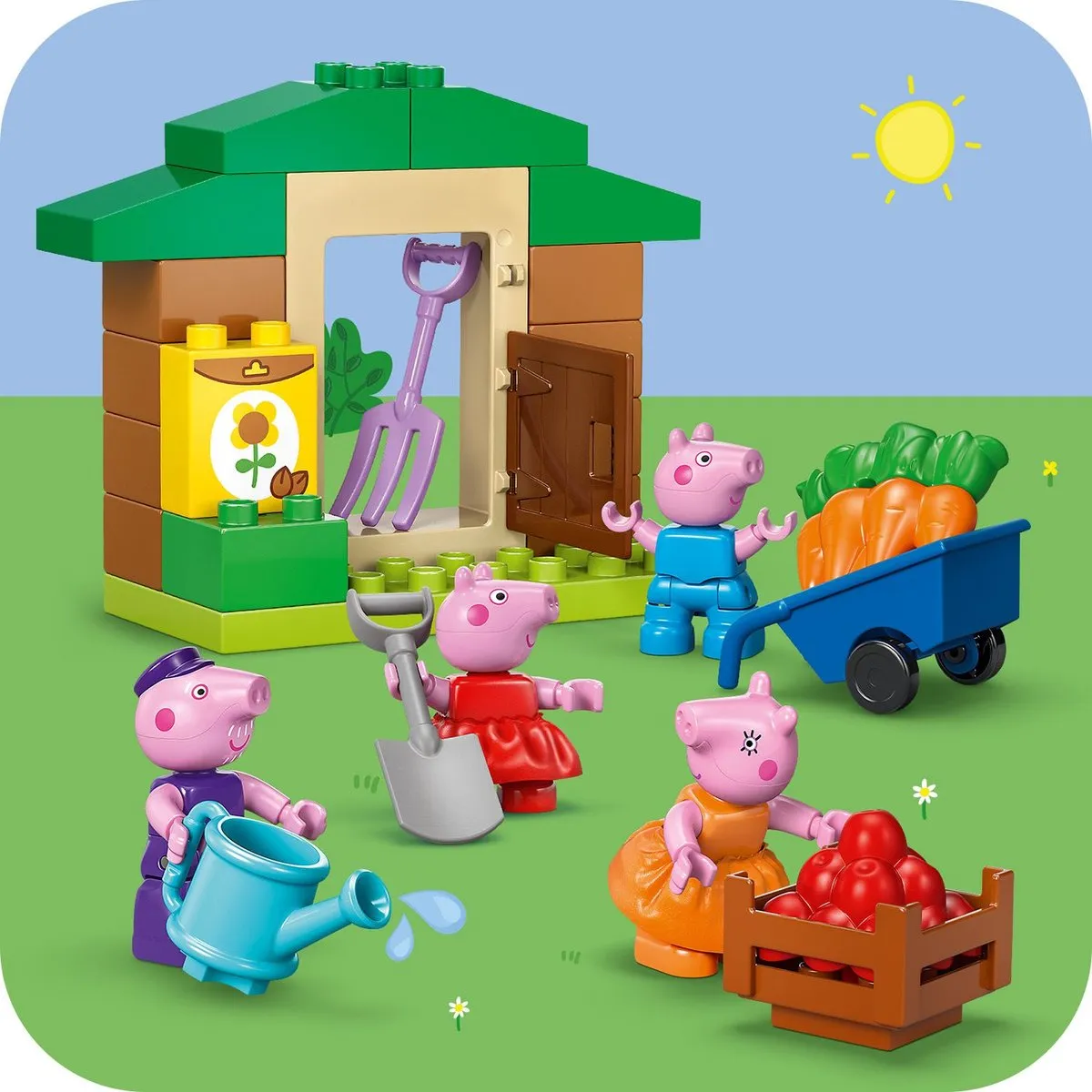 LEGO DUPLO Peppa Big Tuin en Kas van Opa Big Set 10461 - 102 Stukken