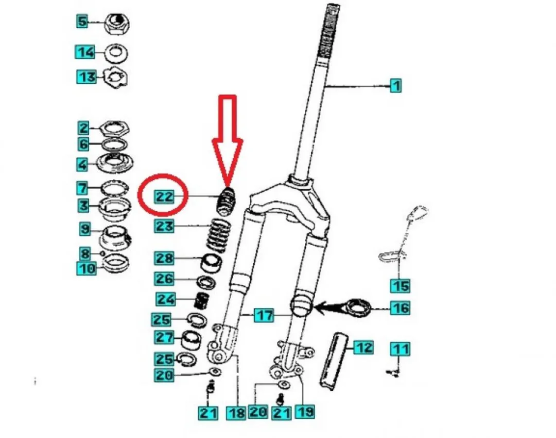 Peugeot 50 Speedake 752856 Butée Amortisseur Rubber - Voor