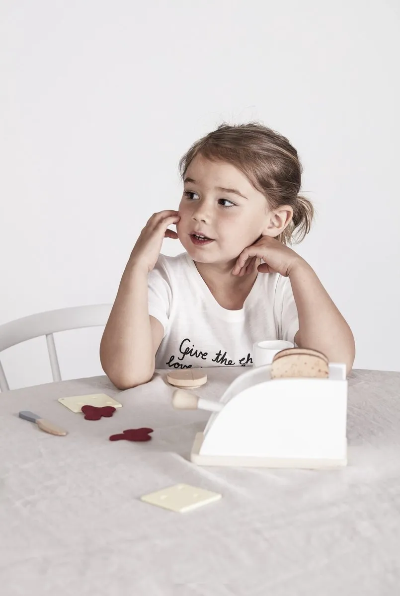 Kid's Concept Houten Broodrooster 18,5 Cm 9-delig Wit