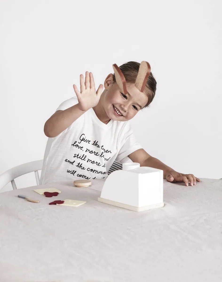 Kid's Concept Houten Broodrooster 18,5 Cm 9-delig Wit