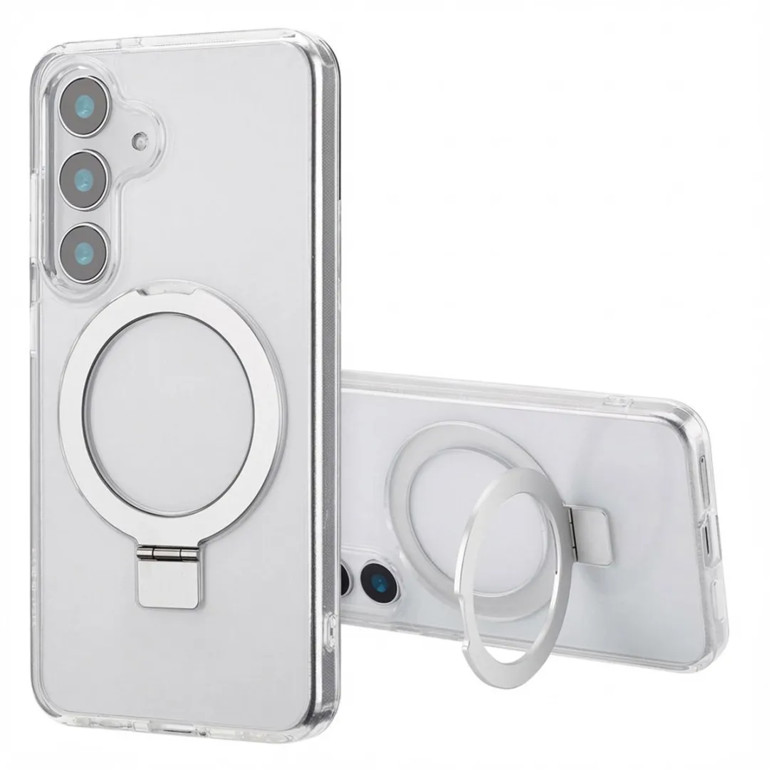 Accezz Hoesje Samsung Galaxy S25 Magnetische Ring - Transparant