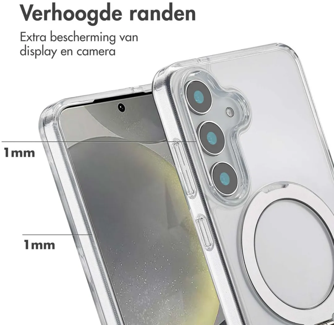 Accezz Hoesje Samsung Galaxy S25 Magnetische Ring - Transparant