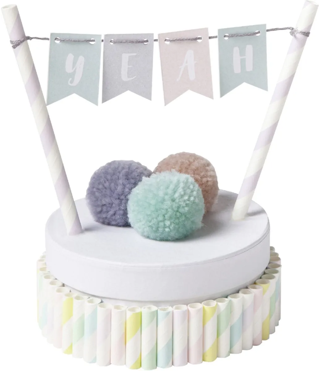 Folia Papieren Rietjes - 25 Stuks Pastel Strepen
