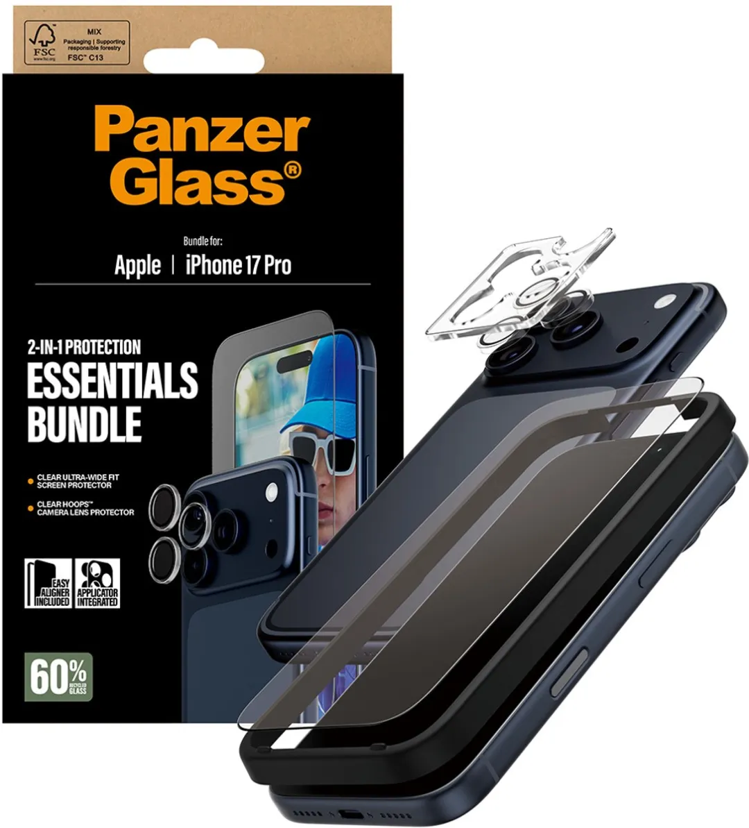 PanzerGlass iPhone 17 Pro 2-in-1 Essentials Bundle