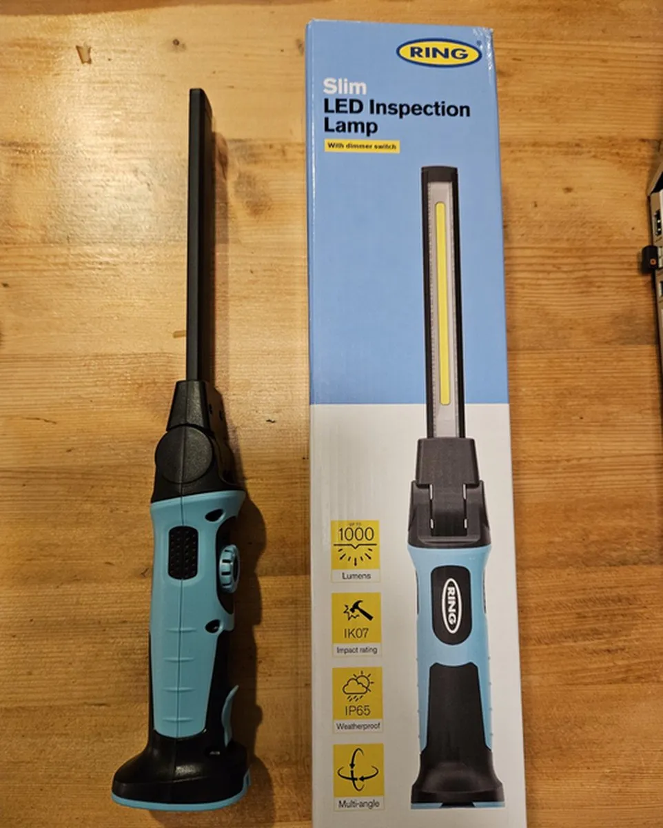 Ring Slim LED Inspectielamp - Turquoise/Zwart