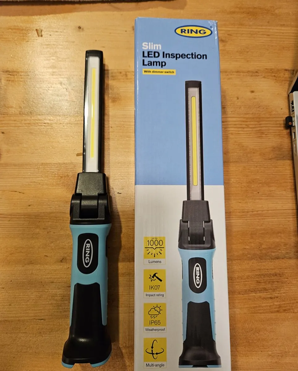 Ring Slim LED Inspectielamp - Turquoise/Zwart