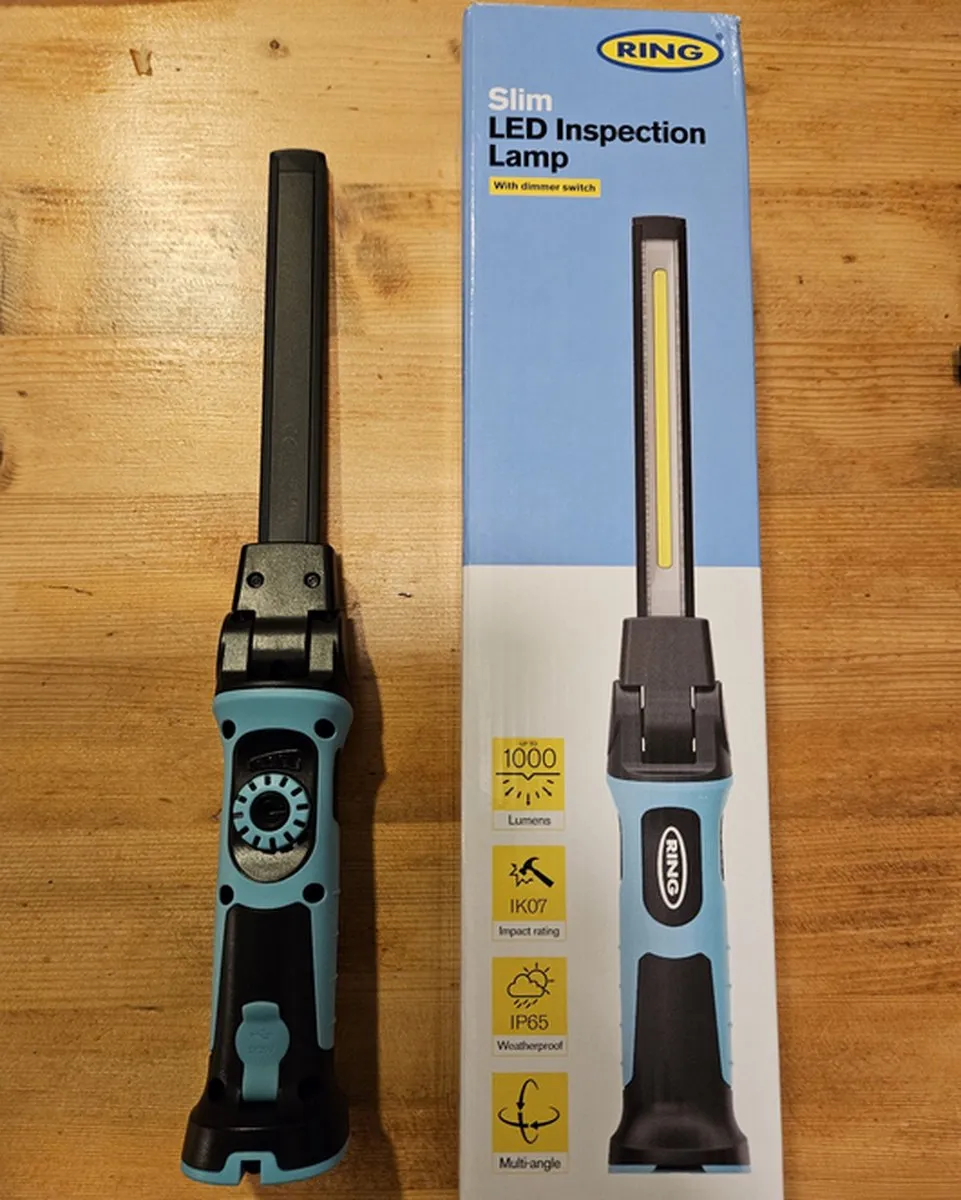 Ring Slim LED Inspectielamp - Turquoise/Zwart