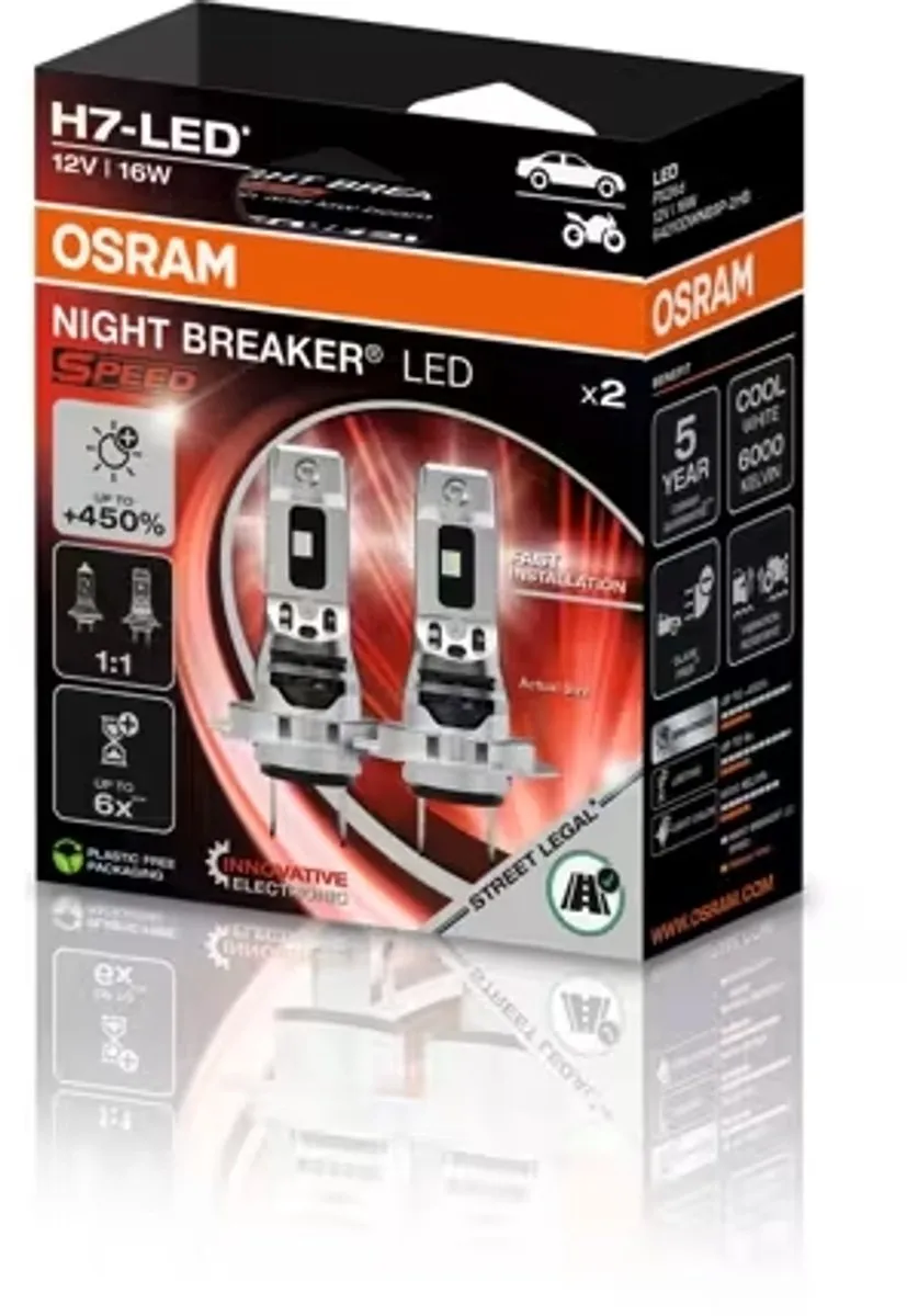 Osram Night Breaker Speed LED H7 64210DWNBSP - 2 Stuks