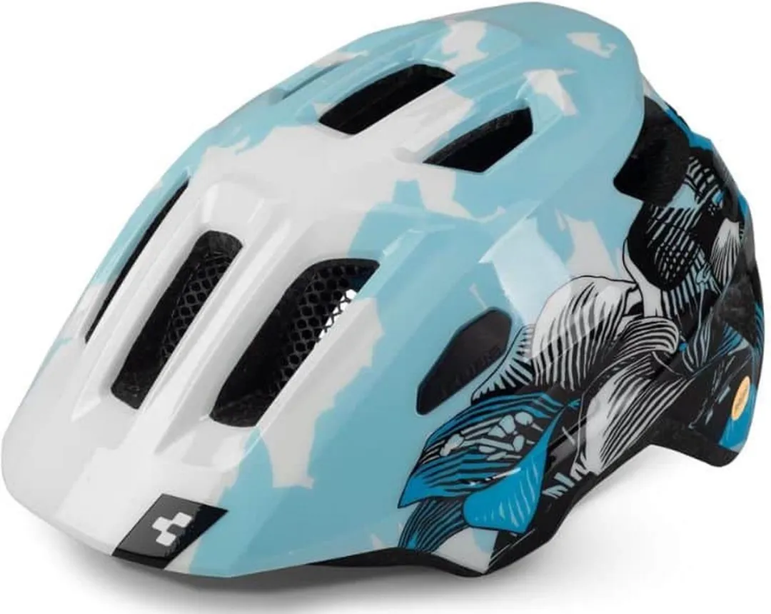 Cube Talok Kinderhelm MIPS 11 Ventilatiegaten - XS 46-51cm Wit/Lichtblauw