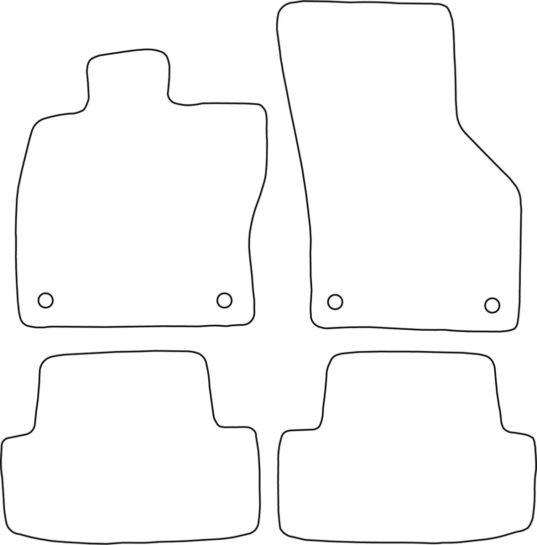 Volkswagen Golf VIII Velours Vloermatten - Zwart - 4 Stuks
