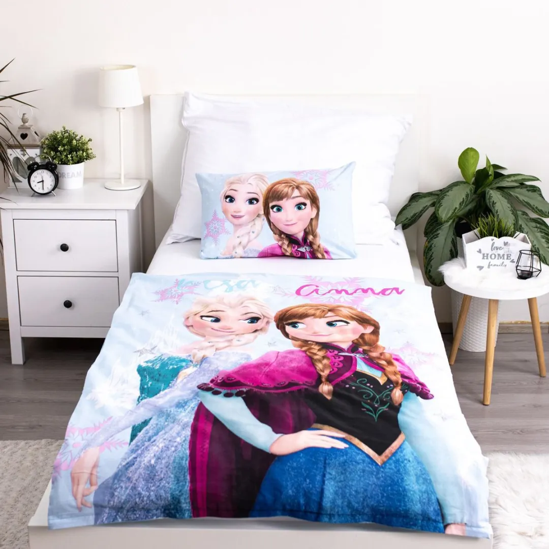 Disney Frozen Dekbedovertrek Anna Elsa 135x100cm - Katoen